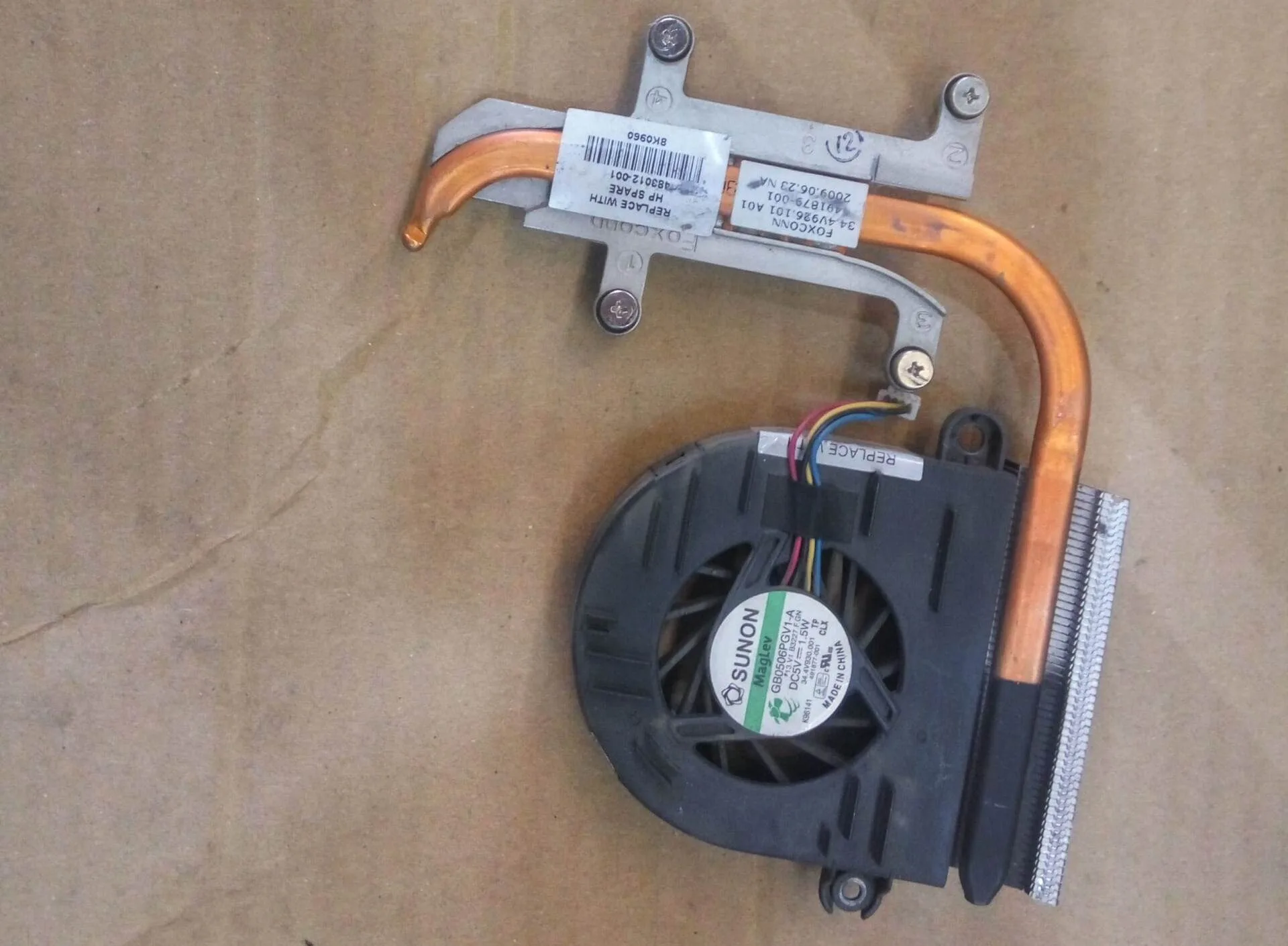 HP Elitebook 6930P Notebook Cpu Fan Bakır Soğutucu