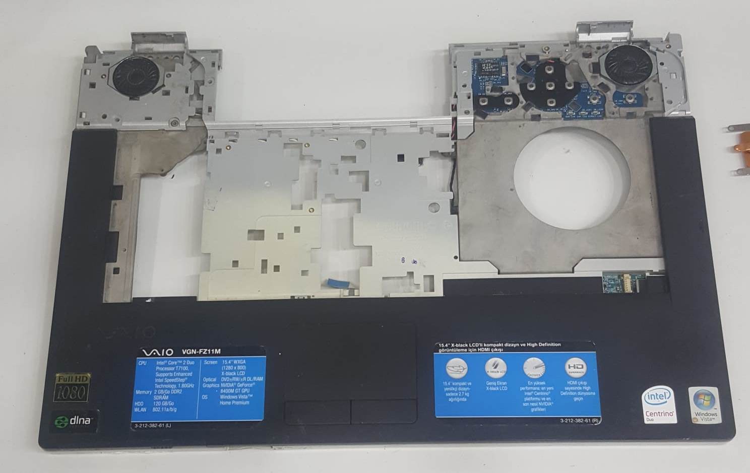 Sony Vaio PCG-3A1M, PCG-381M Orijinal Üst Kasa