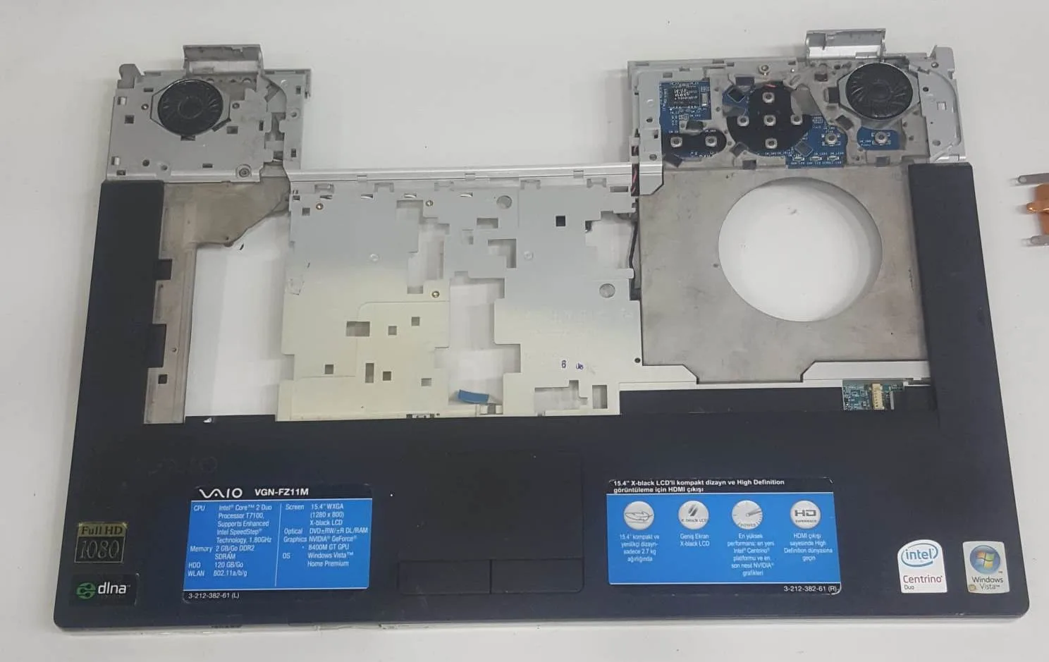 Sony Vaio PCG-3A1M, PCG-381M Orijinal Üst Kasa