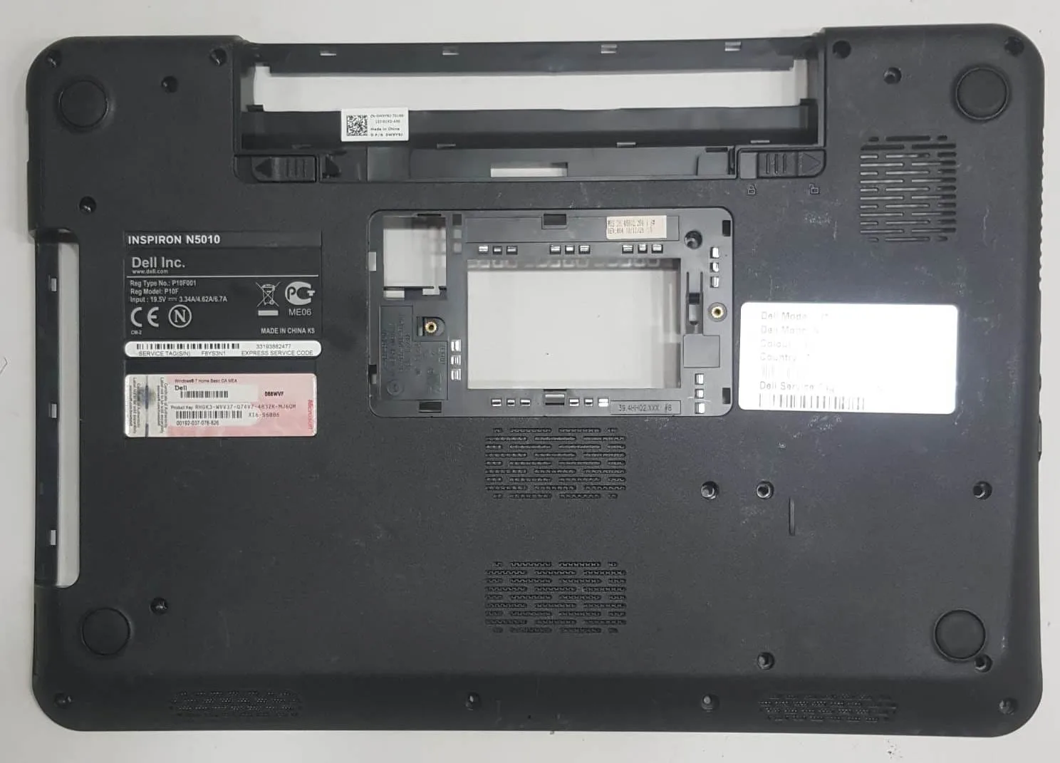 Dell Inspiron N5010 alt kasa yedek parçası Dell N5010 bottom case Kusursuz - Görsel 2