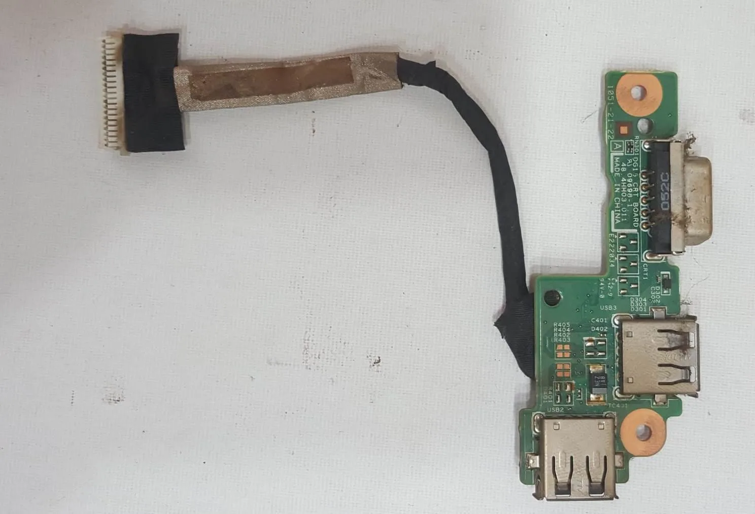 Dell Inspiron N5010 M5010 USB ve VGA Board Ek Kart (Ses & Kart Okuyucu Entegreli)