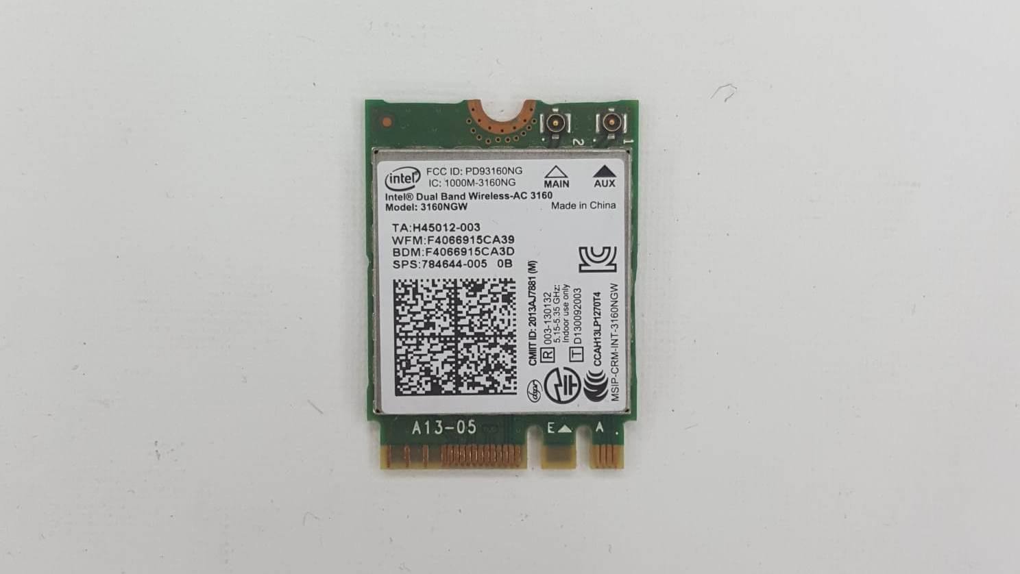 Lenovo Intel Dual Band Ağ Kartı 3160NGW