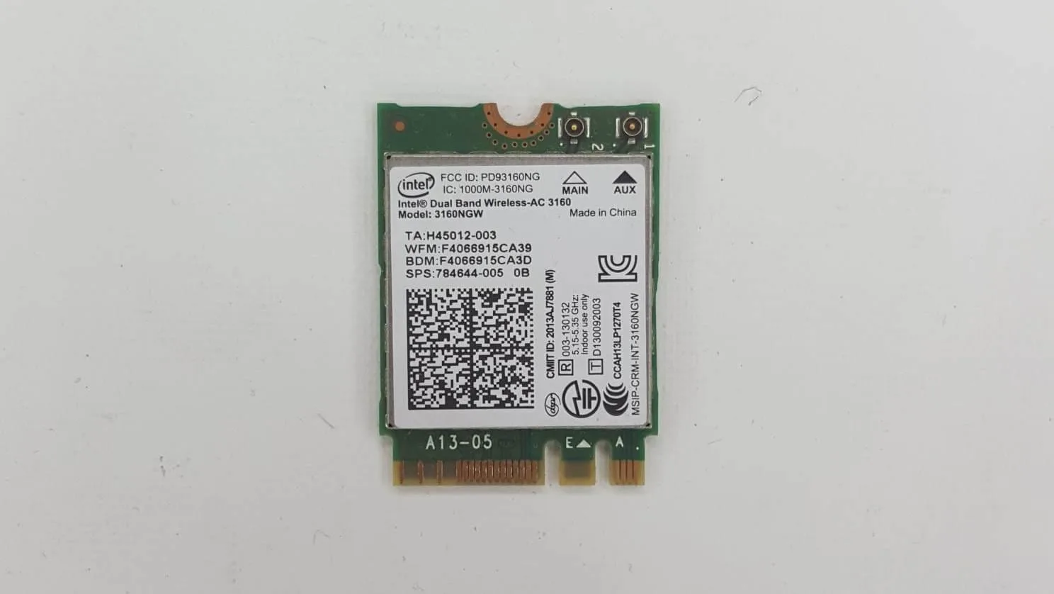 Lenovo uyumlu Intel Dual Band Wireless-AC 3160 (3160NGW)