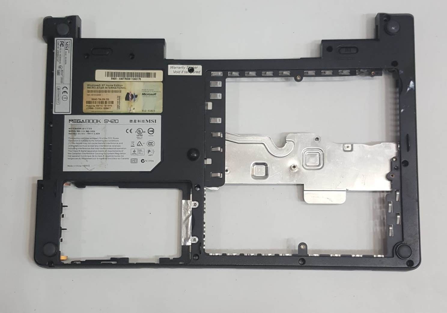 MSI Megabook S420 (MS-1024) S420, S425, S430, S450 ve VR330 modelleri  için alt kasa (Bottom Case)