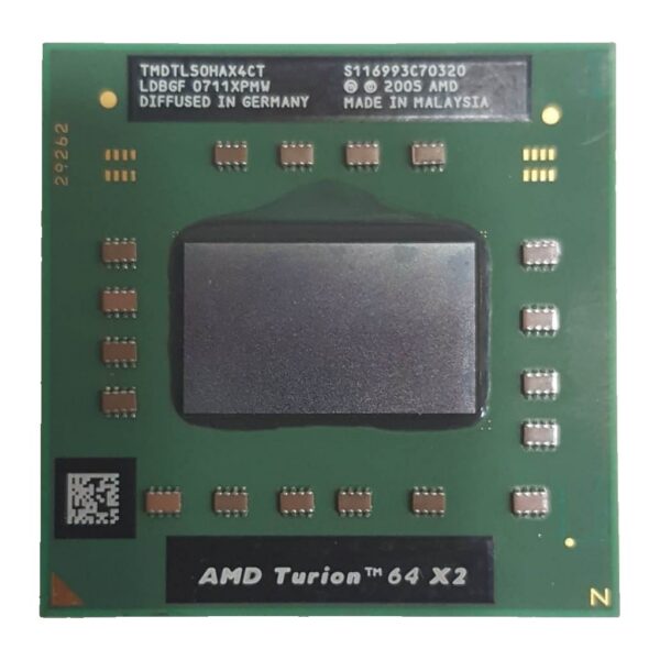 AMD Turion 64 X2 Dual Core Mobil İşlemci TMDTL50HAX4CT TL-50 - İkinci El / Test Edilmiş