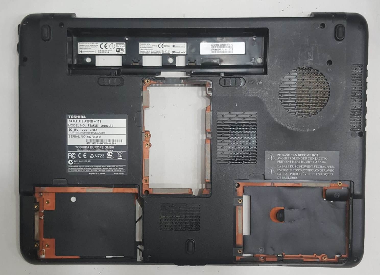 Toshiba Satellite A300 A300D A305D A305 Alt Kasa1