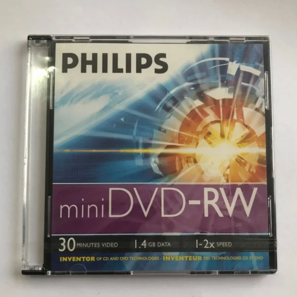 Philips 1.4 GB 2x Mini DVD (8 cm) Tekli Kutulu – 30 Dakika Video Kayıt Diski - Görsel 2
