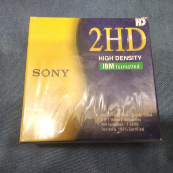 Sony 3.5 Inç 2HD Floppy Disk 1.44 MB – 10’lu Paket Kutulu Disket Seti - Görsel 2