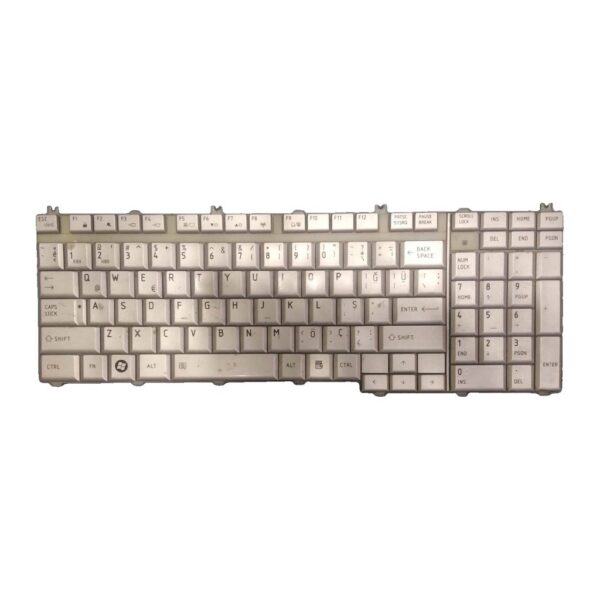 Toshiba Satellite L505-11E Uyumlu Türkçe Klavye Gümüş Gri