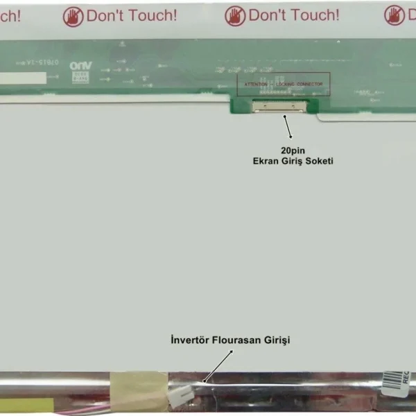 12.1 FLOURASANLI 20 PIN LCD PANEL B121EW03,N121I3-L01,LTN121W1-L03,LTN121AT02,LTN121AT01,HT121WX2-103 lp121wx1 LCD PANEL - Görsel 2