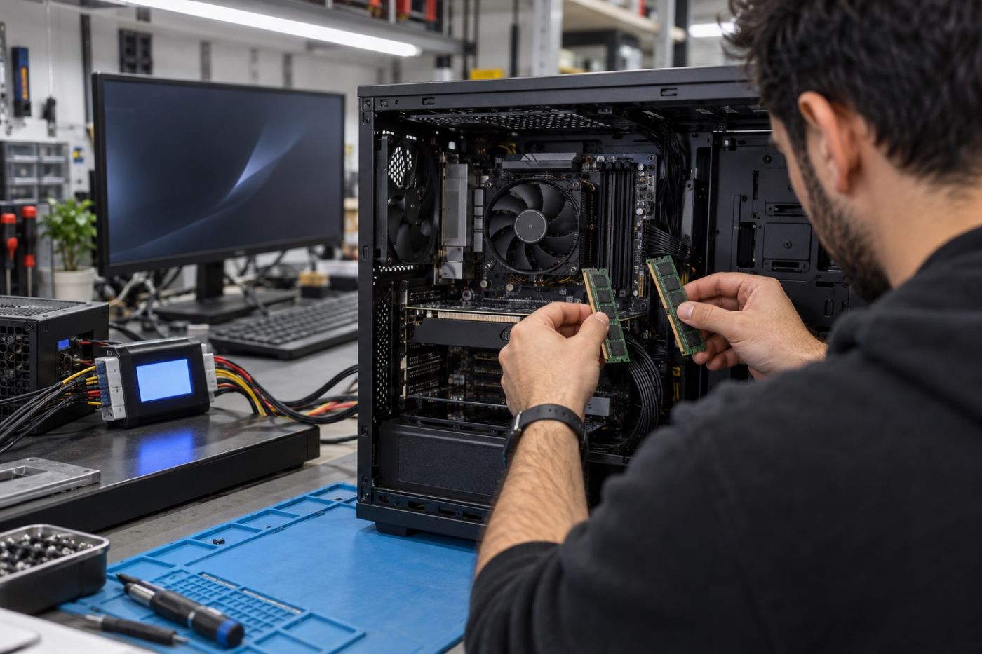 Yeni monte edilen SSD ve RAM donanımlarının kararlılık ve performans testlerinden geçirilmesi