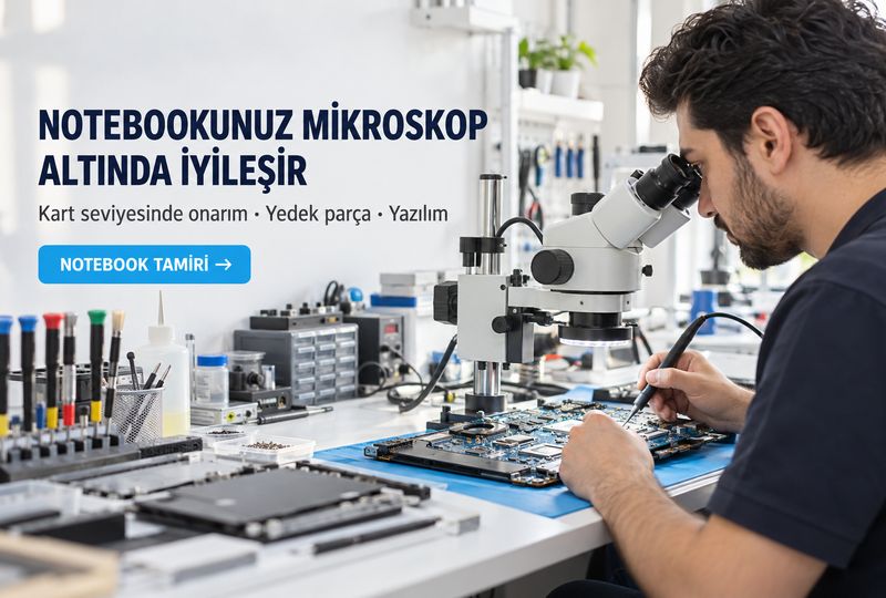 Notebookunuz mikroskop altında iyileşir – notebook tamiri